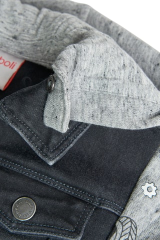 Veste bi-matière à capuche - Noir