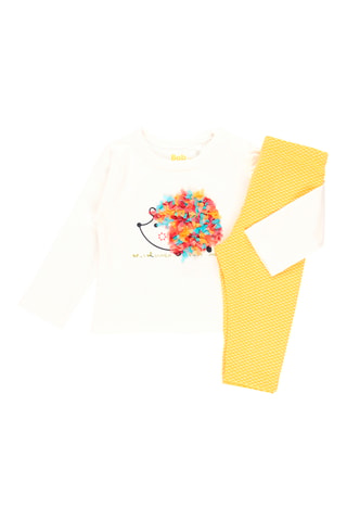T-shirt et legging en coton biologique - Blanc