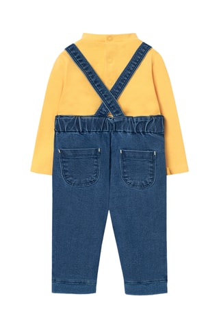 Body et salopette en jean - Jaune