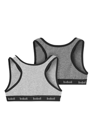 2 brassières - Noir et gris