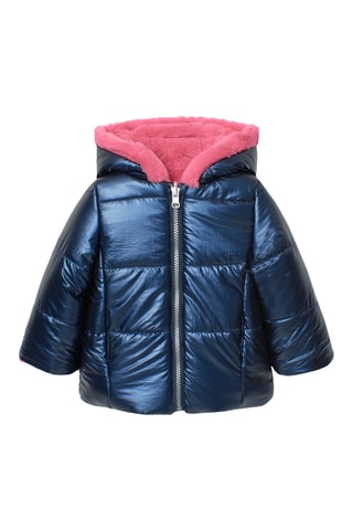 Doudoune réversible à capuche - Bleu marine