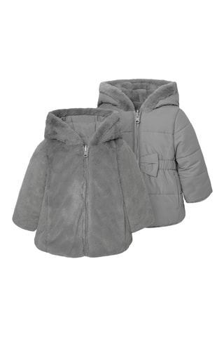 Doudoune réversible à capuche - Gris