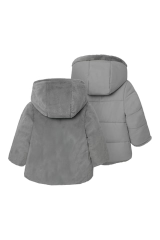 Doudoune réversible à capuche - Gris
