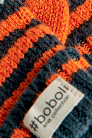 Moufles - Bleu, orange et gris