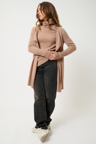 Veste longue Chésery 100% cachemire, 2 fils  - 250 g - Marron