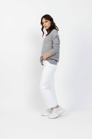 Pull Daria 100% cachemire, 2 fils - Col rond - Gris