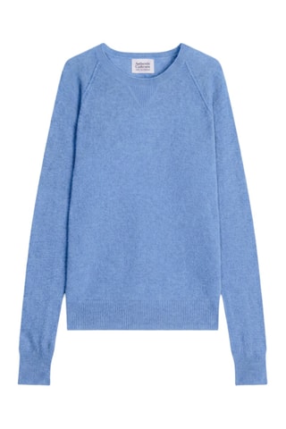 Pull Etret 100% cachemire, 2 fils - Col rond - Bleu
