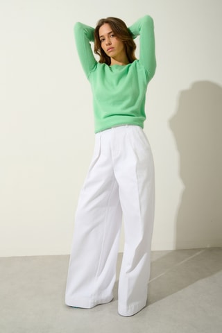 Pull Etret 100% cachemire - Col rond - Vert