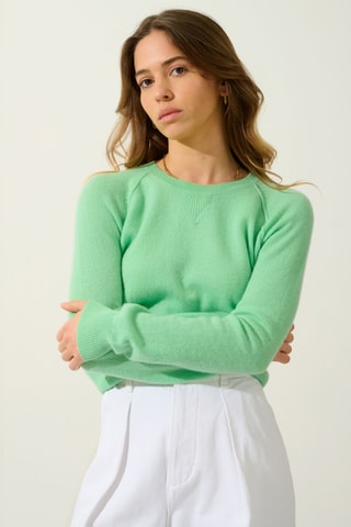 Pull Etret 100% cachemire - Col rond - Vert