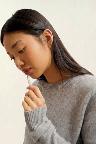 Pull Lexini 100% cachemire, 4 fils - Col rond - Gris