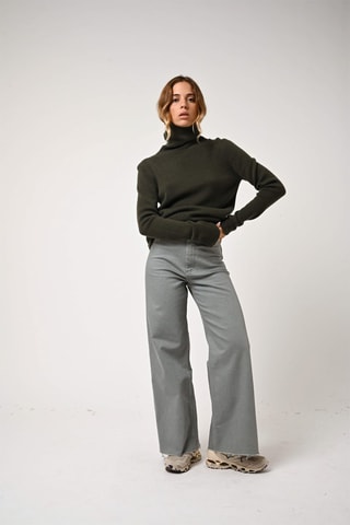 Pull Linda 100% cachemire, 4 fils - Col roulé - Vert