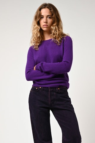 Pull Etret 100% cachemire - Col rondte - Violet