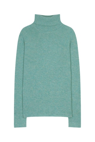 Pull Linda 100% cachemire, 4 fils - Col roulé - Vert