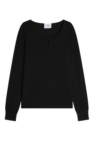 Pull Glyder 100% cachemire, 2 fils - Col rond - Noir