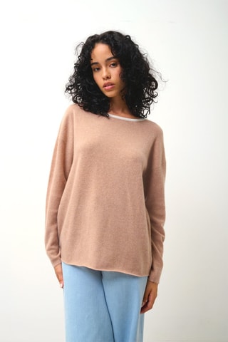 Pull Venus 100% cachemire, 2 fils - Col rond - Blanc