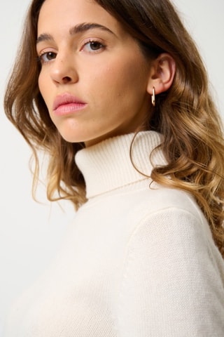 Pull Linda 100% cachemire, 4 fils - Col roulé - 268 g - Blanc