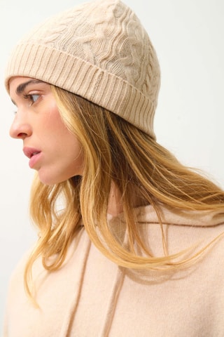 Bonnet Scott 100% cachemire, 4 fils - Beige