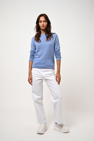 Pull Ecrin 100% cachemire - Col rond - Bleu