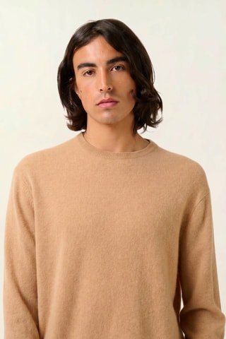 Pull Aiglière 100% cachemire - Col rond - Beige