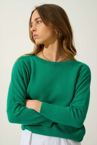 Maglia Goléon 100% cashmere 2 fili - Verde