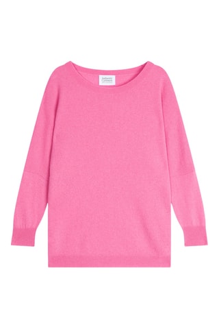 Pull Goleon 100% cachemire, 2 fils - Col rond - Rose