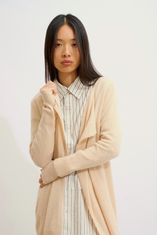 Veste longue Chésery 100% cachemire - Gris