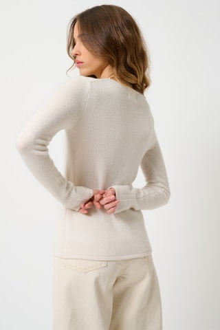 Pull Ivy 100% cachemire, 4 fils - Col rond - Blanc