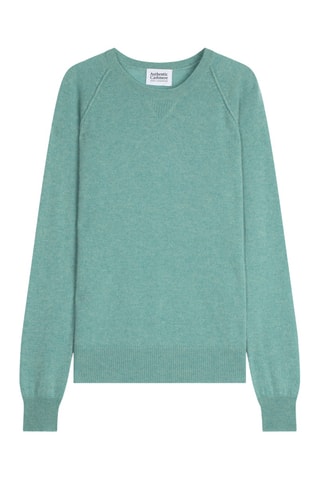 Pull Etret 100% cachemire, 2 fils - Col rond - Vert
