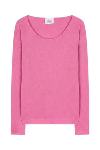 Pull Lanfon 100% cachemire - Col bateau - Rose