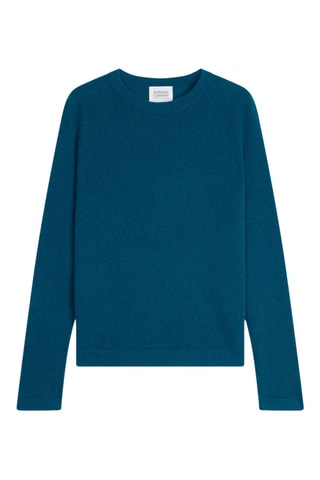 Pull Ecrin 100% cachemire, 2 fils - Col rond - Bleu