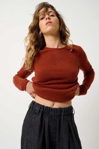 Pull Ivy 100% cachemire, 4 fils - Col rond - Beige