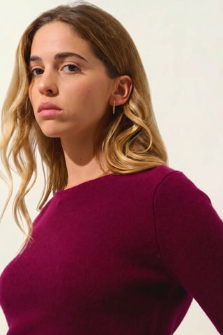 Pull Ivy 100% cachemire, 4 fils - Col rond - Rouge