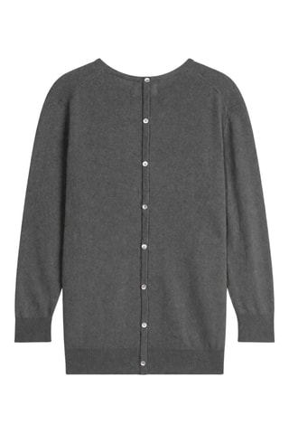 Pull Estaris 100% cachemire, 2 fils - Col rond - Gris