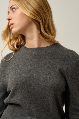 Pull Estaris 100% cachemire, 2 fils - Col rond - Gris