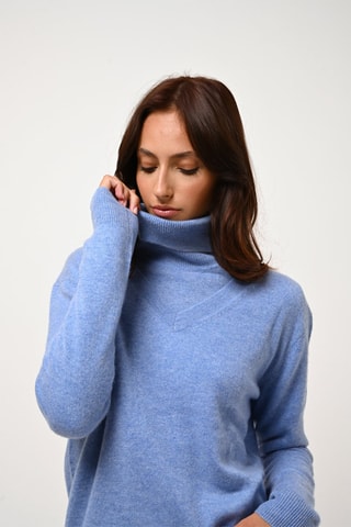 Pull Gardoria 100% cachemire - Col en V - Bleu