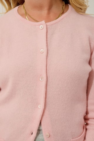 Gilet Caron 100% cachemire, 2 fils - Rose