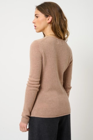 Pull Ivy 100% cachemire, 4 fils - Col rond - Marron