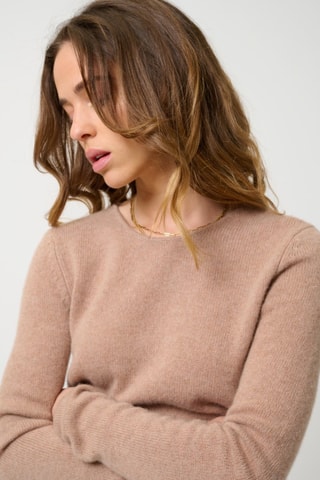 Pull Ivy 100% cachemire, 4 fils - Col rond - Marron