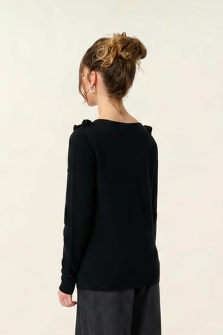 Pull regular en cachemire Knott - Noir
