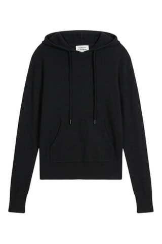 Pull en cachemire à capuche Solara - Noir