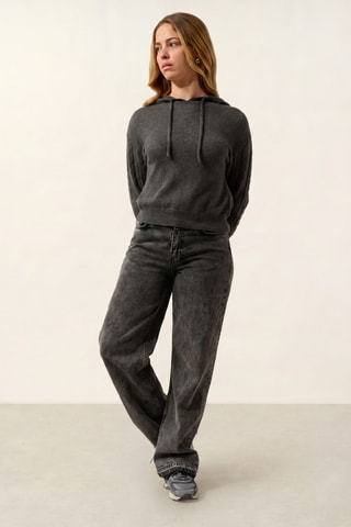 Pull en cachemire à capuche Svalinna - Gris