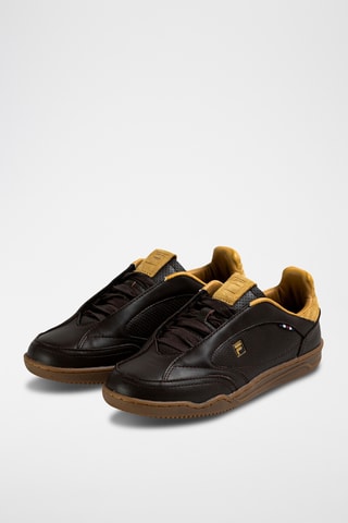 Baskets en cuir Slantshot - Noir et marron
