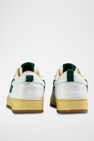Baskets en cuir Riser - Blanc et vert