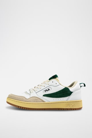Baskets en cuir Riser - Blanc et vert