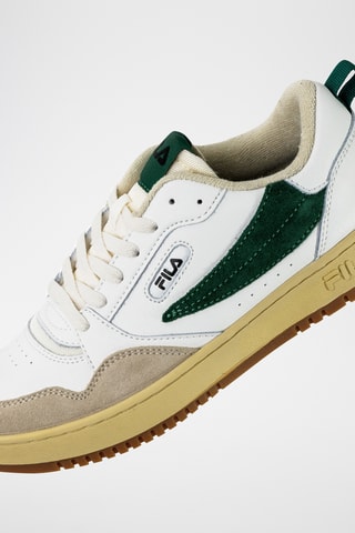 Baskets en cuir Riser - Blanc et vert