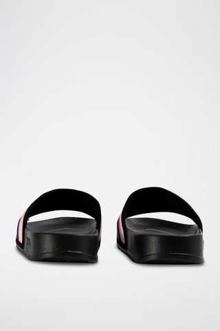 Claquettes Morro Bay Stripes - Noir et rose