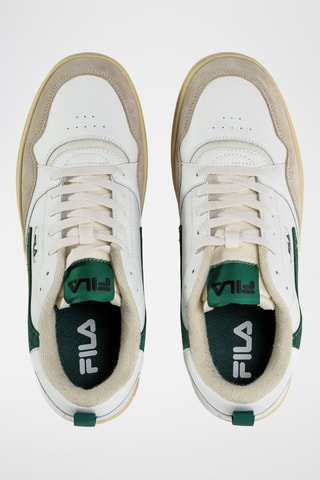Baskets en cuir Riser - Blanc et vert