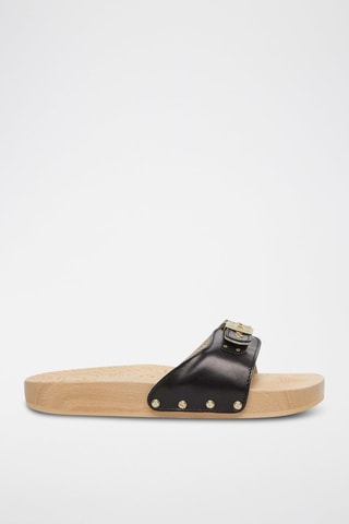 Sandalias de piel - Negro