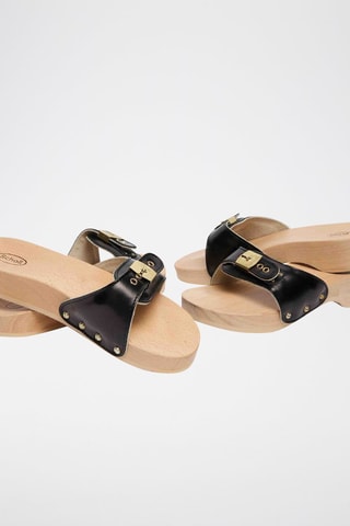 Sandalias de piel - Negro