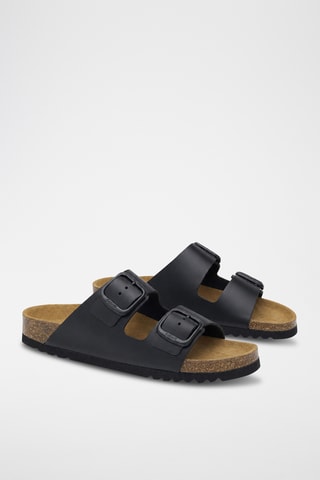 Sandalias de piel - Negro